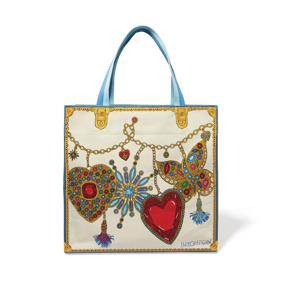 Brighton Handbags - Brighton Glittering Love Canvas Tote Bag